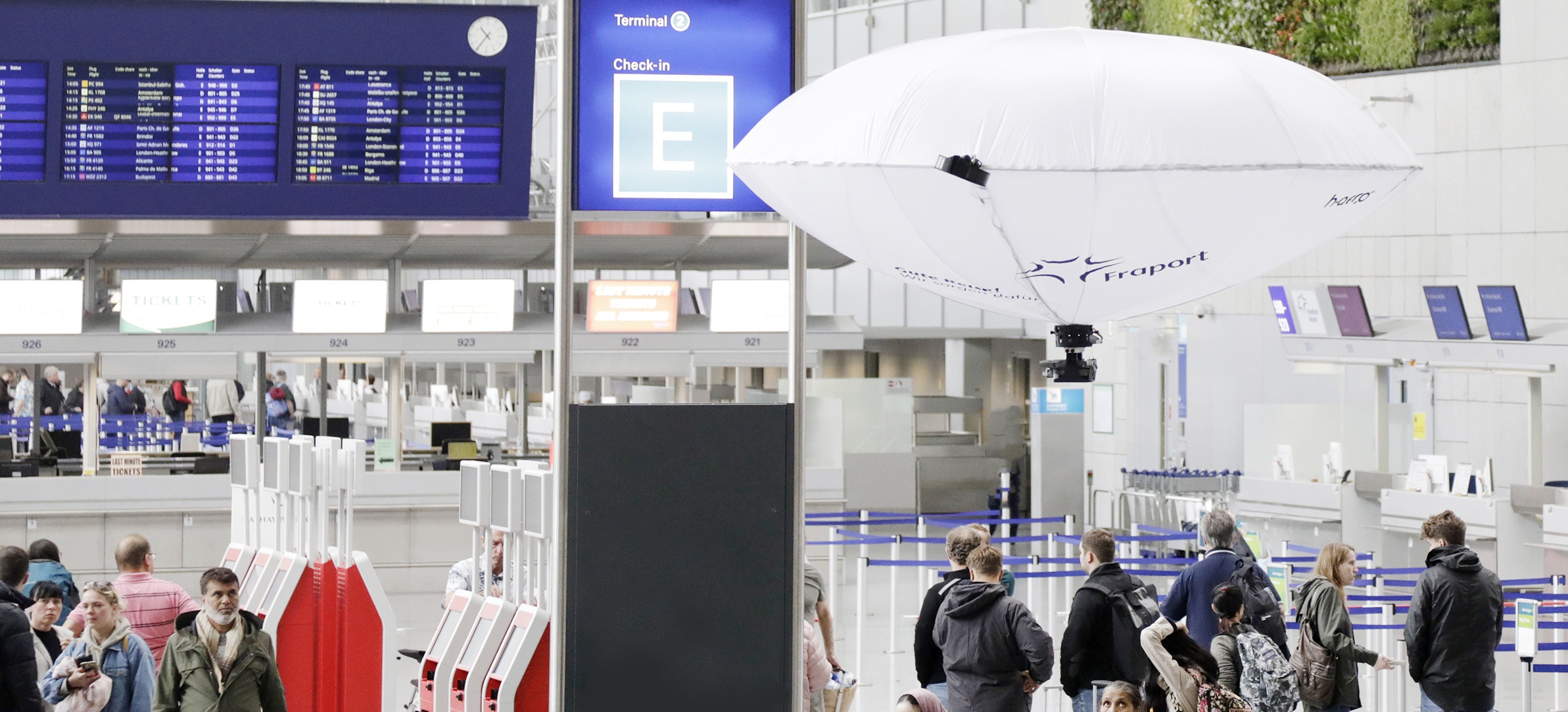 The hybrid aerial vehicle H-Aero during the test at Frankfurt Airport, Terminal 2