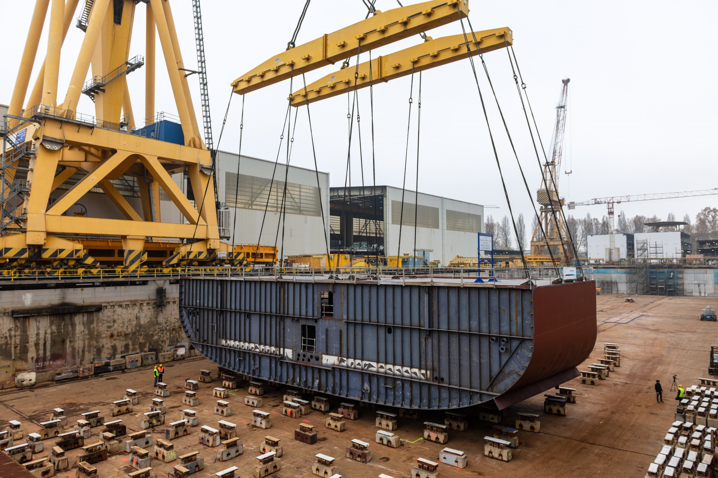 The keel laying ceremony for “Ryndam”, the cruise ship which Fincantieri is building took place on November 21, 2019 at its shipyard in Marghera (Venice)