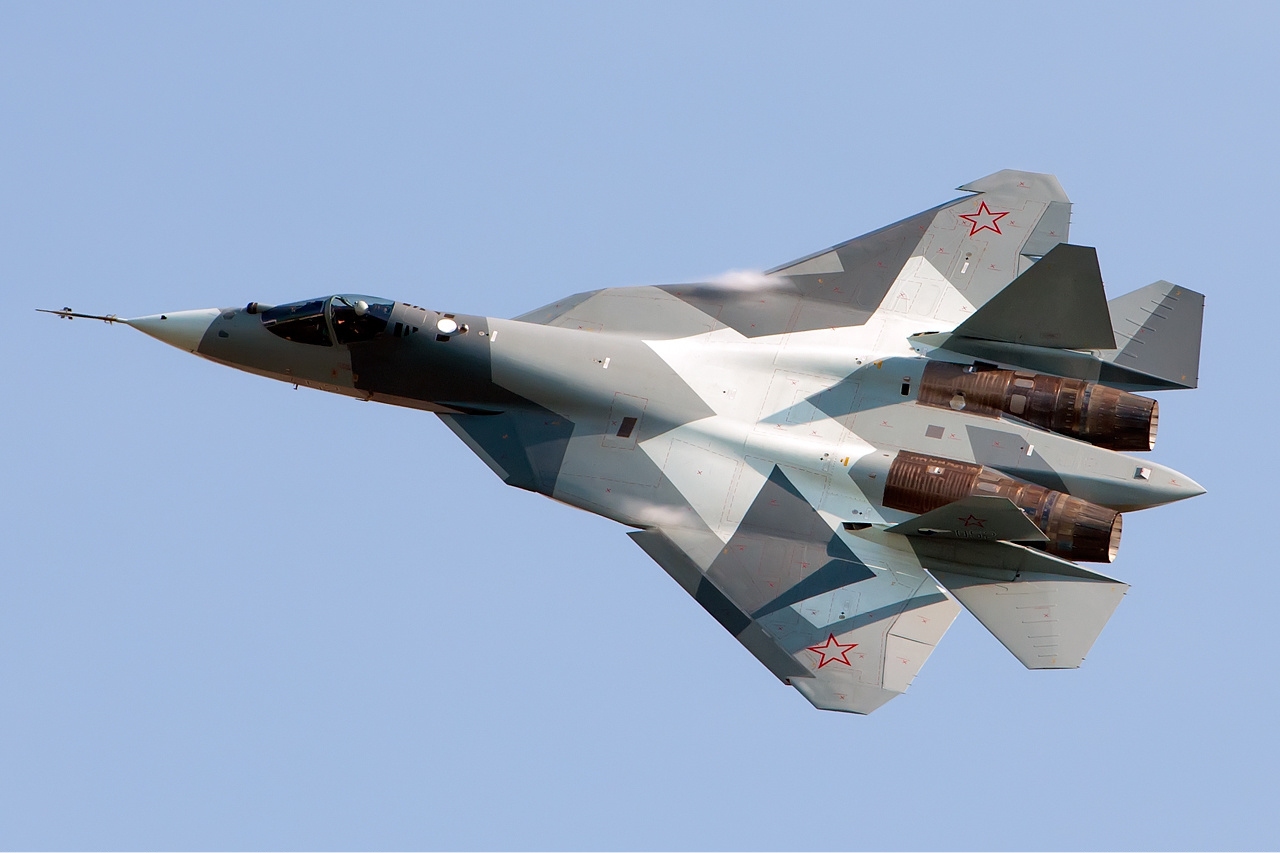 Su-57 during a fly