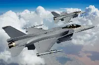Two Lockheed Martin F-16 during a flight