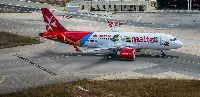 A-320neo airplane of Air Malta with particular livery dedicated to Nickelodeon