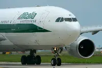 Alitalia aircraft during taxi