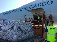 Imbarco merci presso un magazzino Alha a Malpensa