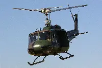 A US Bell UH-1 Iroquois military helicopter