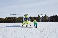 Avincis: elicottero impiegato in una operazione in montagna