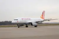Germanwings airplane after the landing at Cologne-Bonn Airport