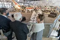 Bologna 30/07/2020 Il presidente della Repubblica Sergio Mattarella accompagnato Daria Bonfietti, presidente dell’Associazione parenti delle vittime strage di Ustica, e dal direttore del Museo Lorenzo Balbi visita il Museo per la Memoria di Ustica