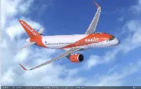 A-320neo airplane of easyJet in flight