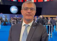 Giorgio Saccoccia, presidente Agenzia spaziale italiana (Asi), durante il suo intervento nel corso del consiglio ministeriale Esa svoltosi a Parigi il 22 e 23 novembre 2022