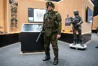Russian soilder equip with the exoskeleton Ratnik-3