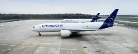 Lufthansa Cargo B-777F in front of MD-11F