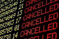 Timetable of the flights cancelled