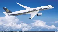 Airbus airplane of Singapore Airlines Cargo in flight