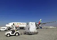 B-777F of Emirates SkyCargo transports first space satellite manufactured in the UAE