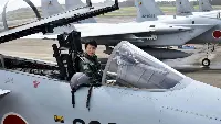 Pics of Misa Matsushima -first japanese woman pilot of combat aircraft- inside a F-15