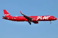 Un aereo Airbus A-321neo dell'aviolinea low-cost islandese Play