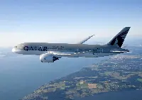 Qatar Airways B-787 Dreamliner aircraft in flight
