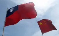 The flags of China and Taiwan