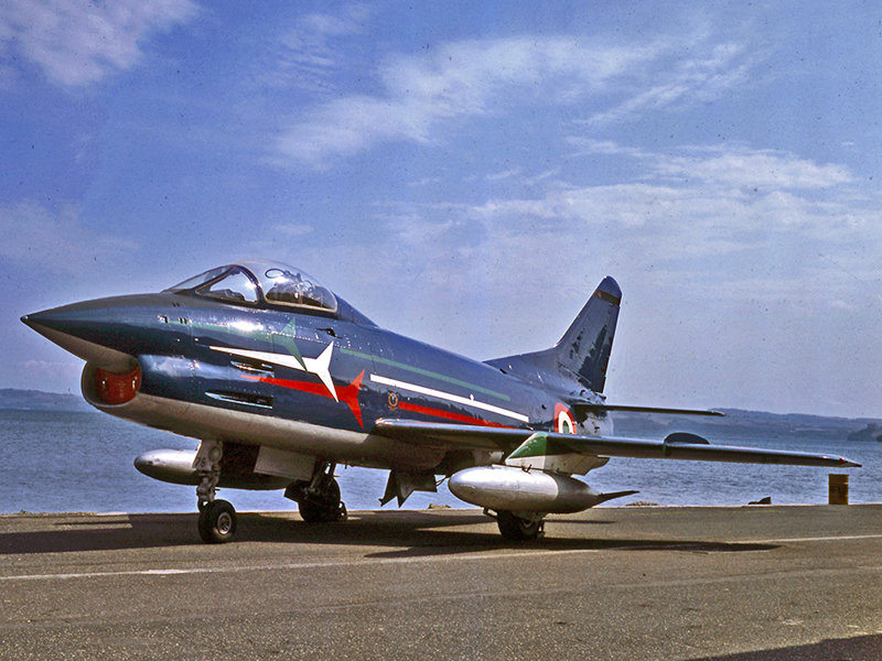 Aereo G.91 PAN "Pony 9" del 313° Gruppo AMI “Frecce Tricolori” impiegato anche dal 2° Stormo di Treviso