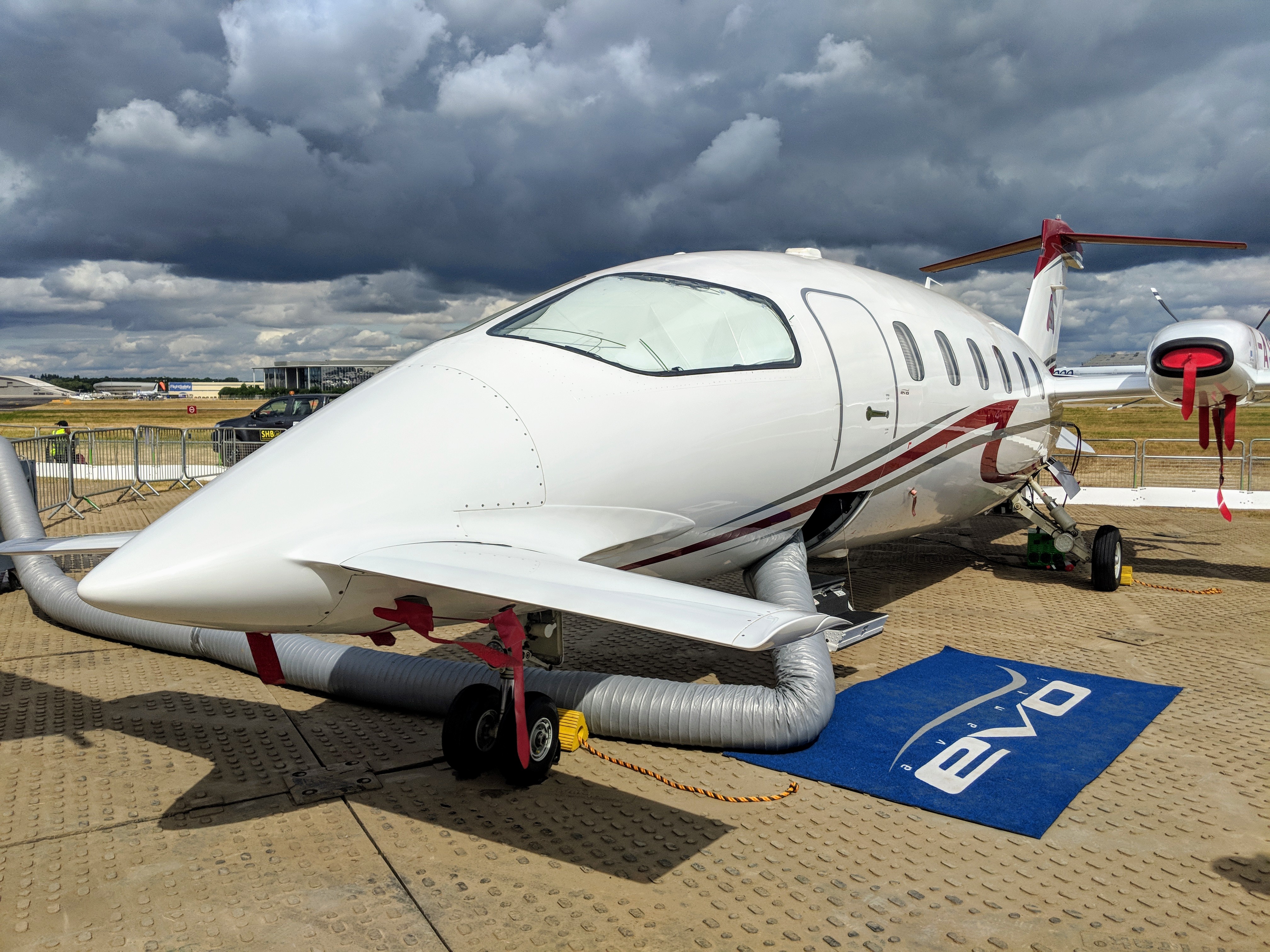 Aereo P-180 Avanti Evo di Piaggio Aerospace in occasione di "Farnborough Airshow 2018"