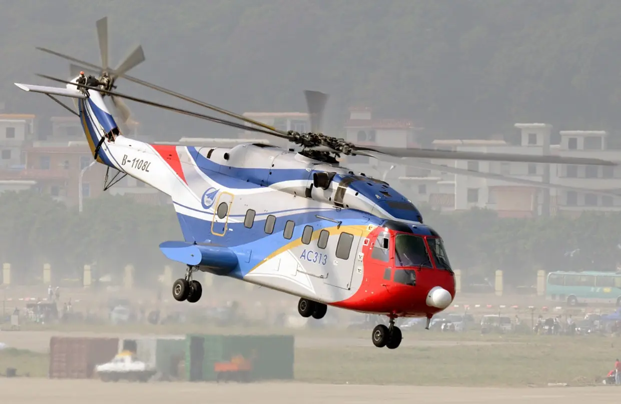 L'elicottero civile pesante AC313 sviluppato dalla società cinese Avic