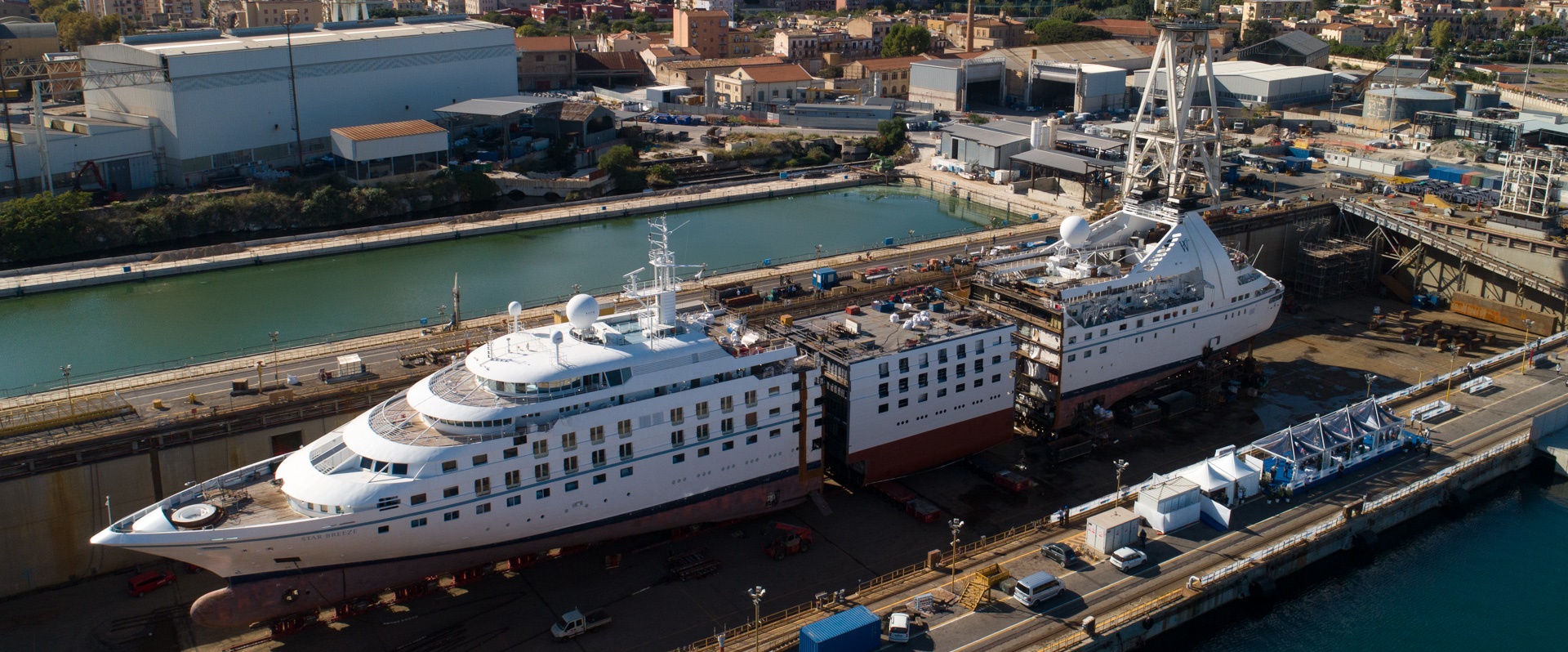 Fincantieri taglia Star Breeze in due ed inserisce una nuova sezione di 25,6 metri: la cerimonia presso stabilimento di Palermo avvenuta il 17 ottobre 2019