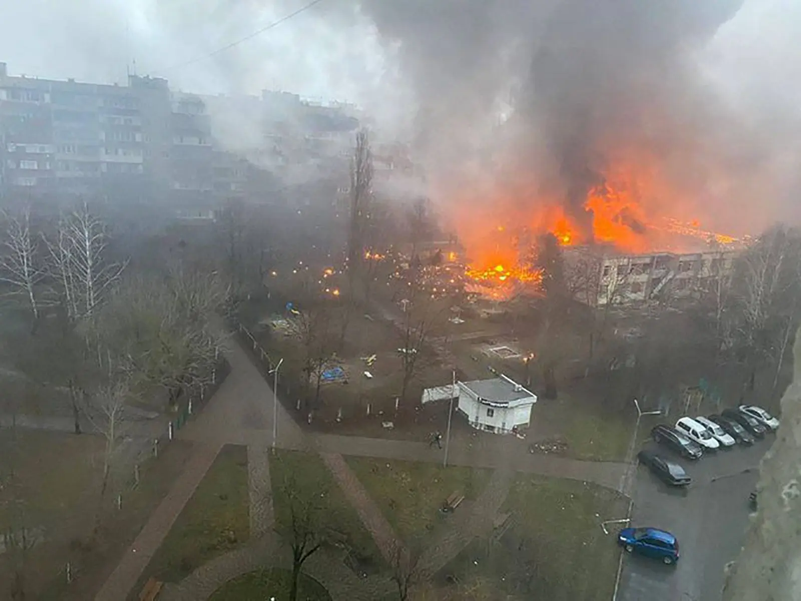 A helicopter crashed on a Ukrainian kindergarten in Brovary on January 18, 2023