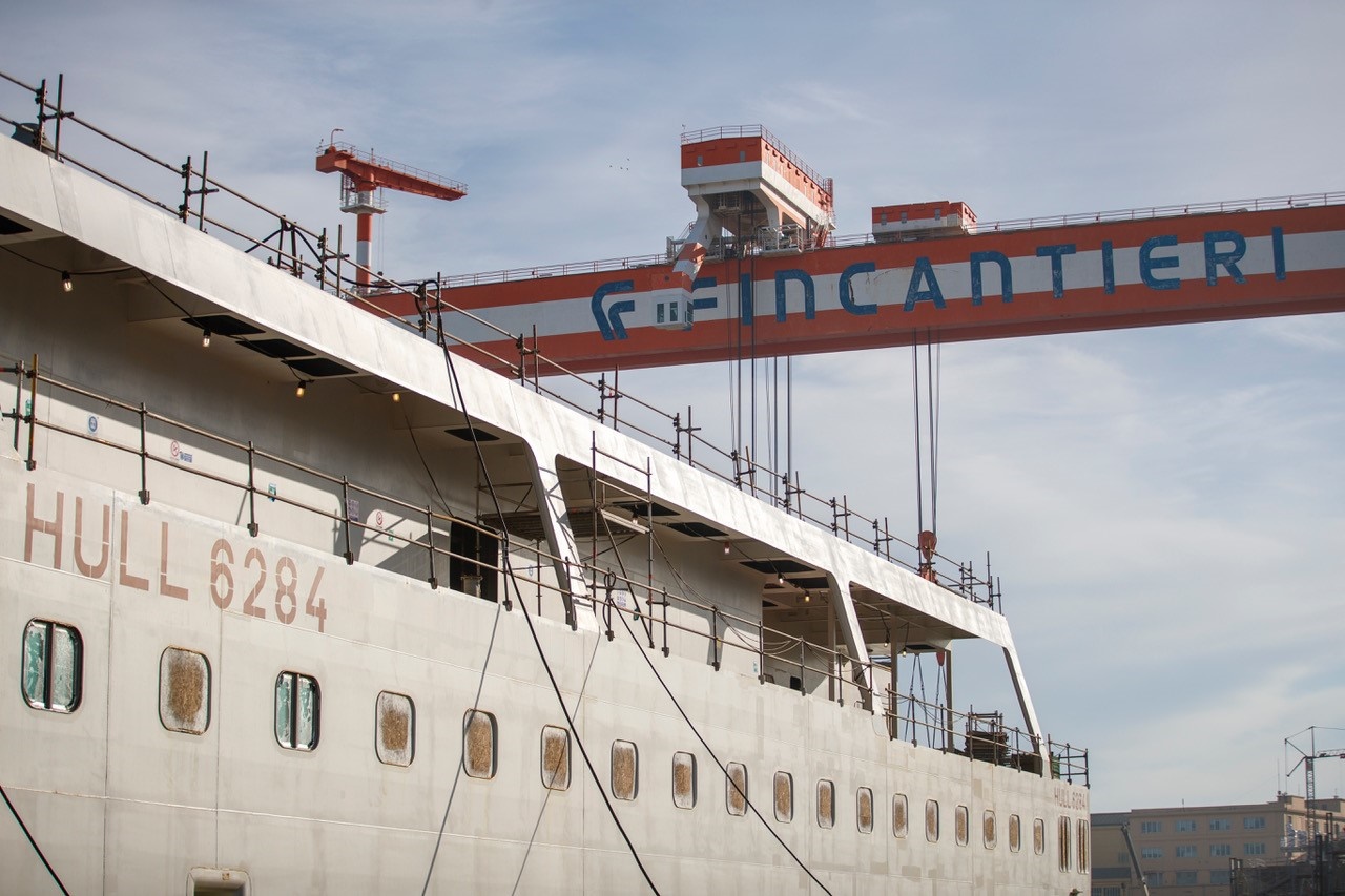 February 4, 2021.The keel laying of “Viking Mars”, the eighth ocean cruise ship which Fincantieri is building for the shipowner Viking, took place at the shipyard in Ancona