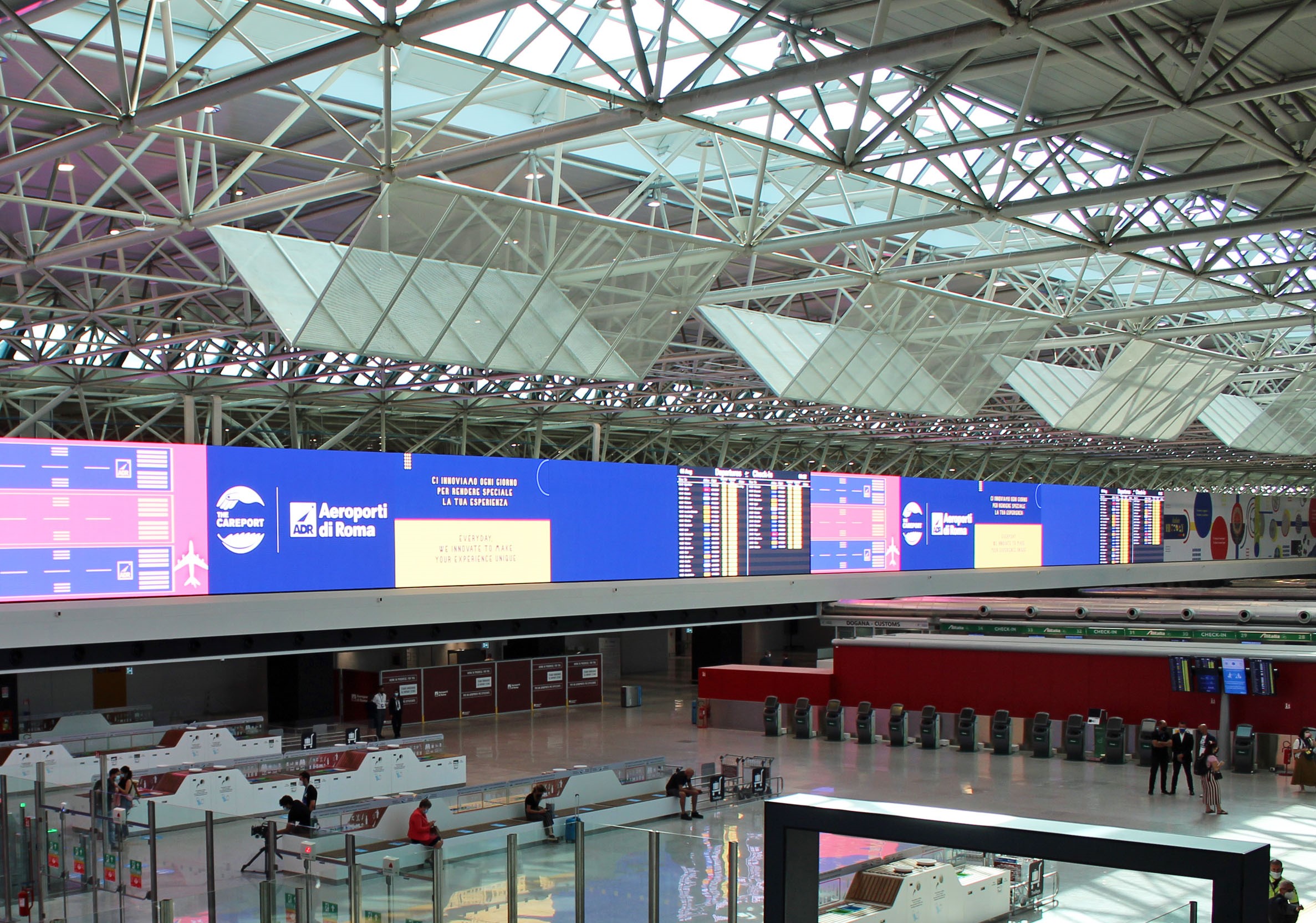 Aeroporti di Roma: area check-in del T1 di Fiumicino tornata operativa dal 6 agosto 2021