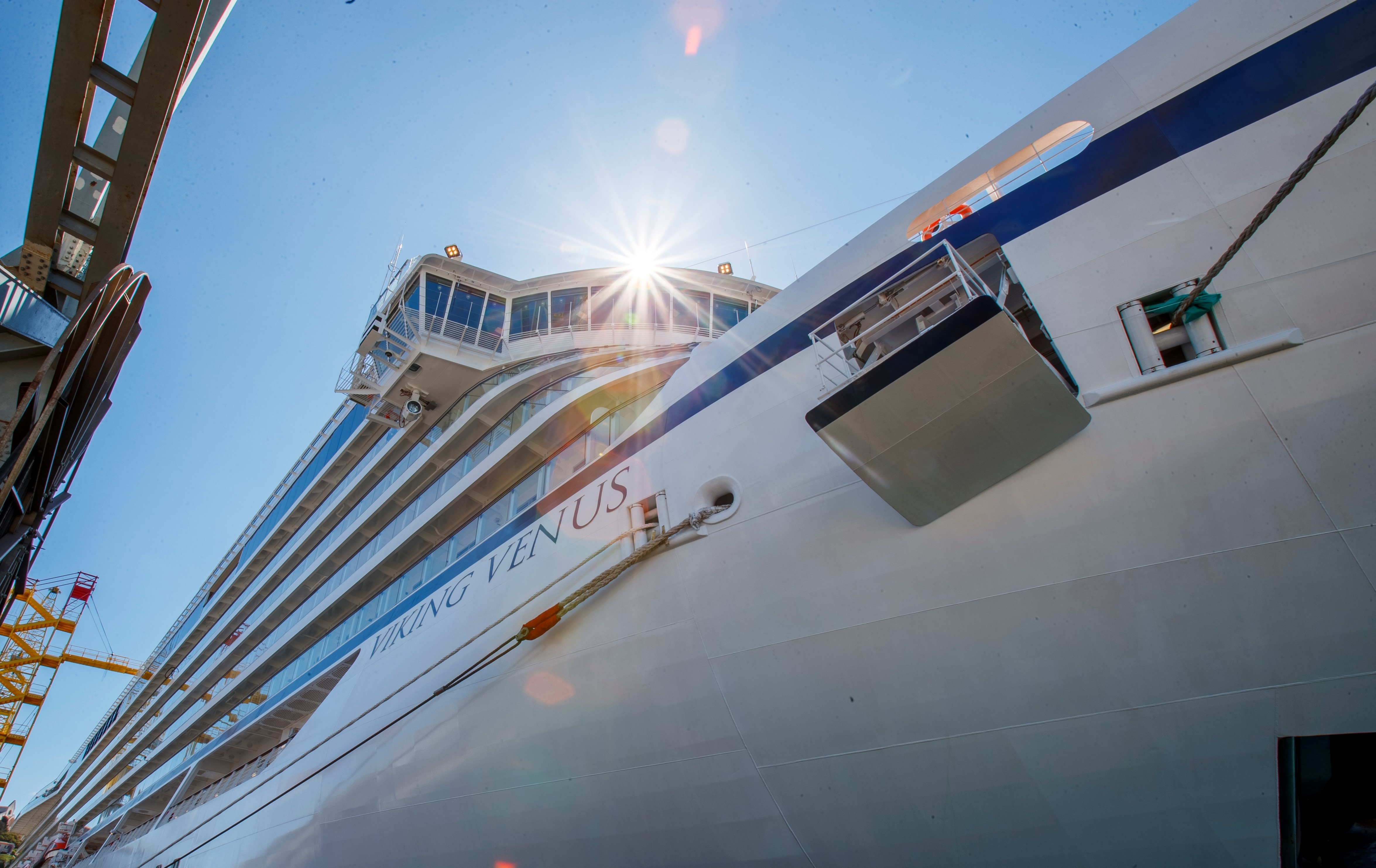 Fincantieri, "Viking Venus”, the newest ocean cruise ship which the industry is building for the shipowner Viking, has been delivered at the shipyard in Ancona on April 15, 2021