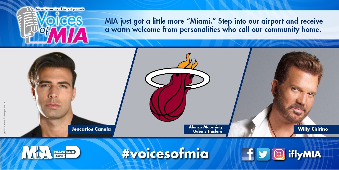Miami International Airport’s passengers and visitors receive a warm welcome from some of its most recognizable voices