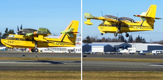 The first production CL-415EAF “Enhanced Aerial Firefighter”, MSN 1081, is the first of six amphibious aerial firefighting aircraft ordered by Bridger Aerospace Group of Bozeman, Montana