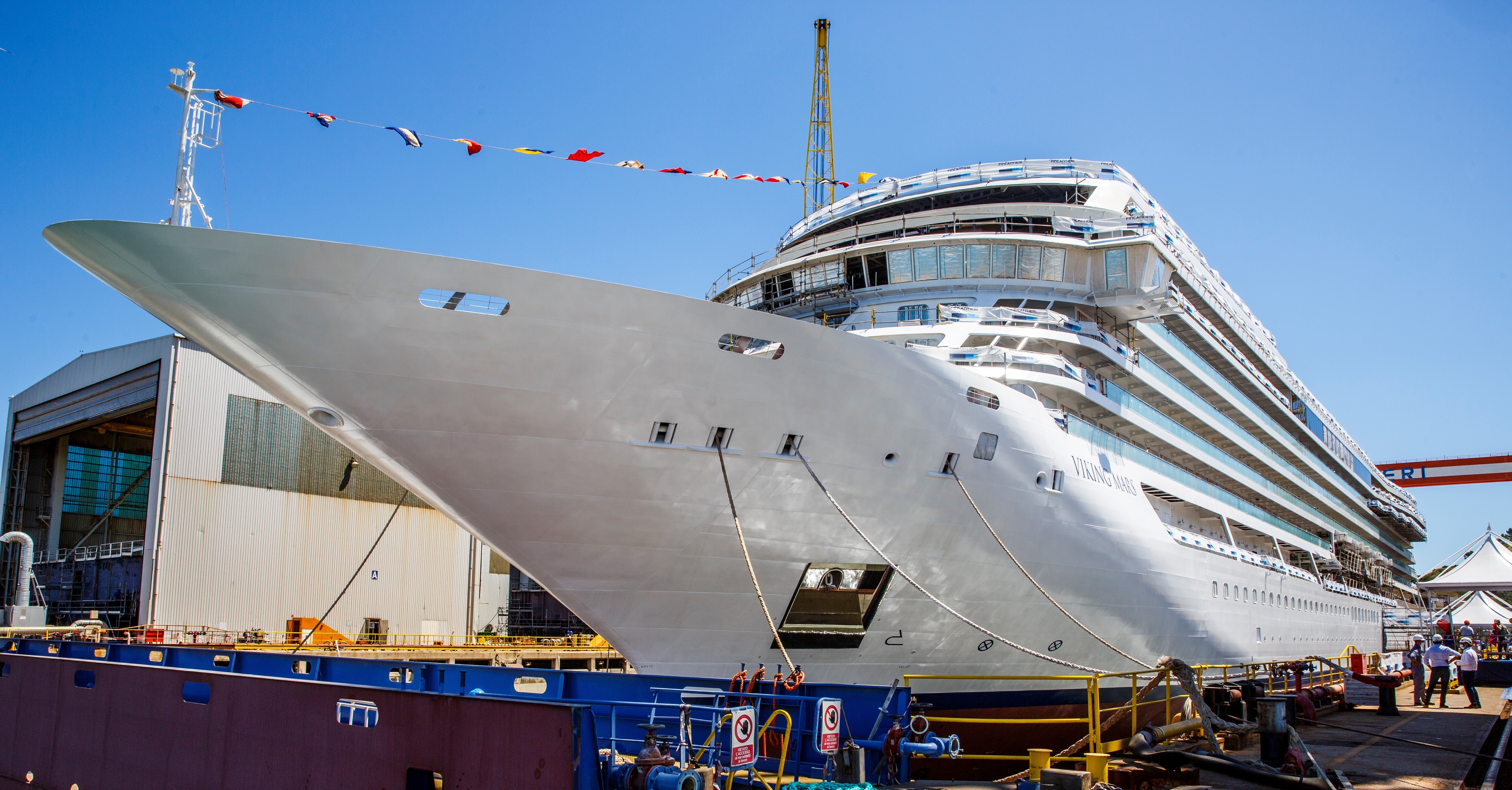 Fincantieri: varata il 15 luglio 2021 presso stabilimento di Ancona “Viking Mars”, la nuova nave da crociera per la società armatrice Viking