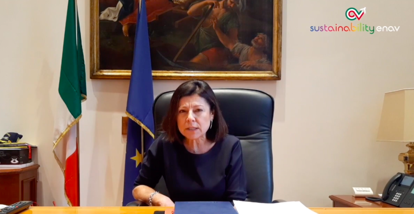 L'intervento del ministro dei Trasporti Paola De Micheli nel corso dell'evento Enav in streaming sulla sostenibilità (giovedì 17 dicembre 2020)