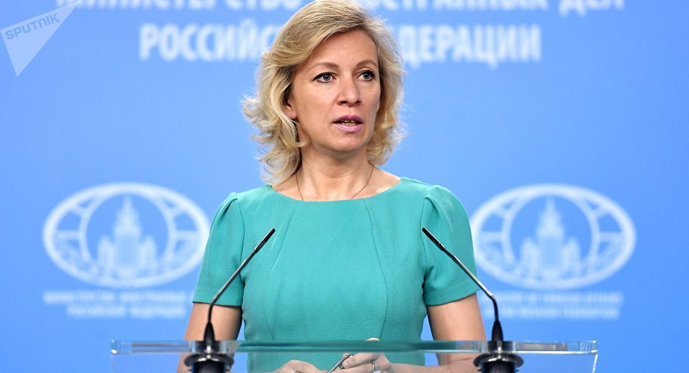Maria Vladimirovna Zakharova, the spokesman and director of the information and press department of the Ministry of Foreign Affairs of the Russian Federation