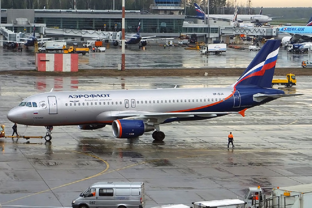 Airbus A-320/214 Aircraft of Aeroflot at Sheremetyevo Airport