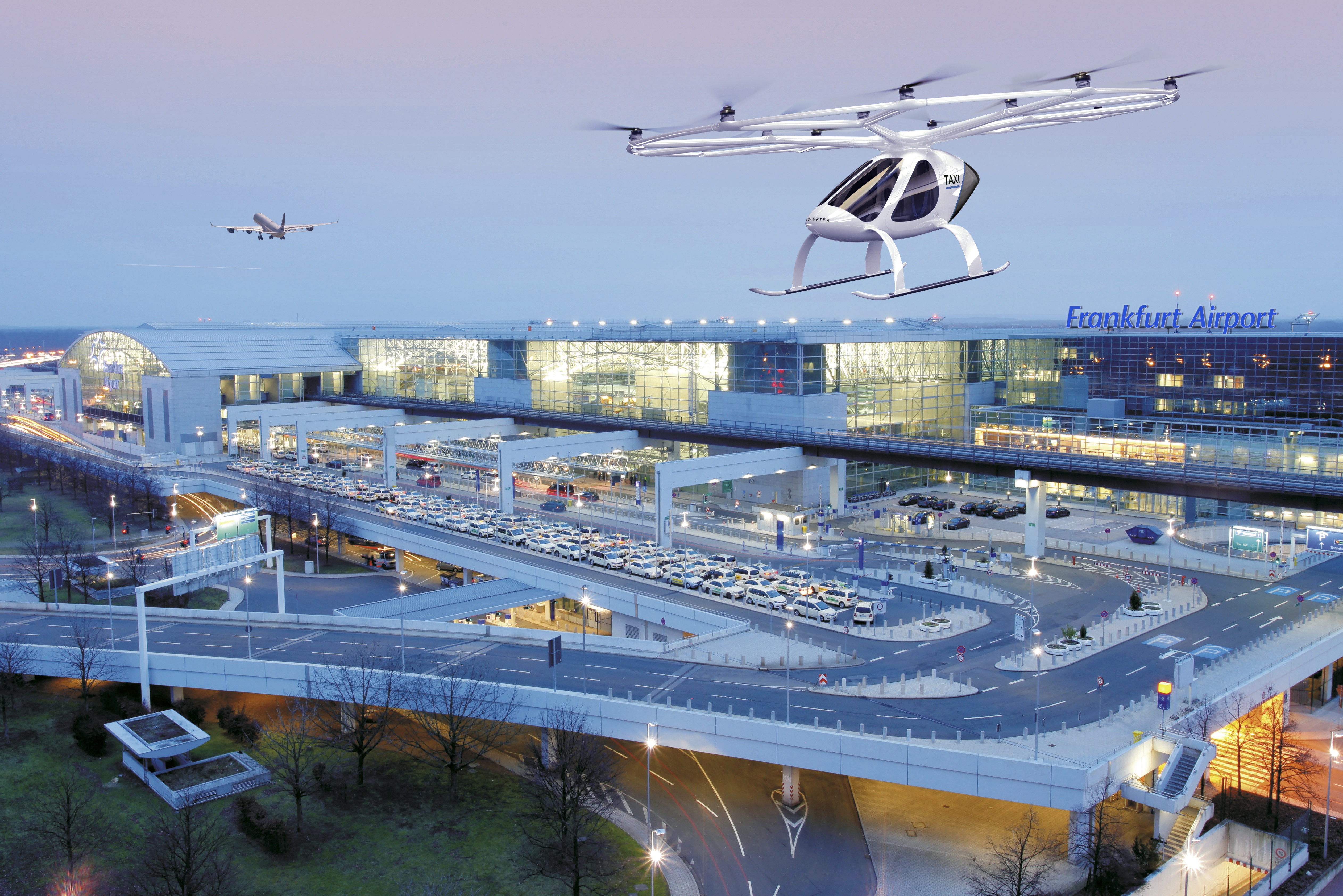 Mobility of the Future: Fraport and Volocopter develop airport infrastructure and passenger processes for air taxi services