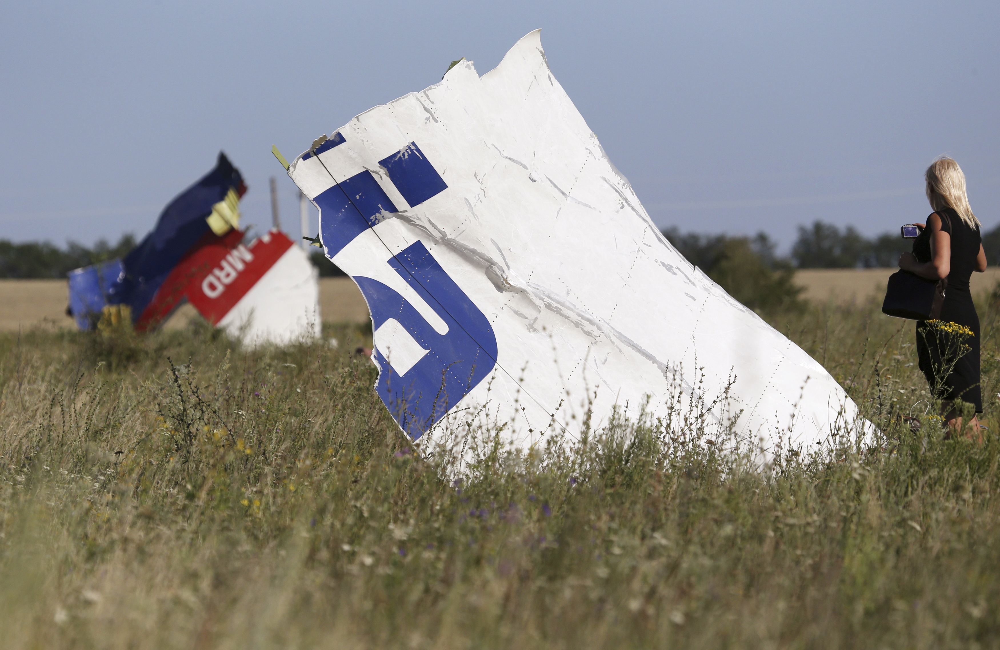 Parte dell'aereo Boeing B-777/200ER di Malaysia Airlines colpito da un missile nel 2014