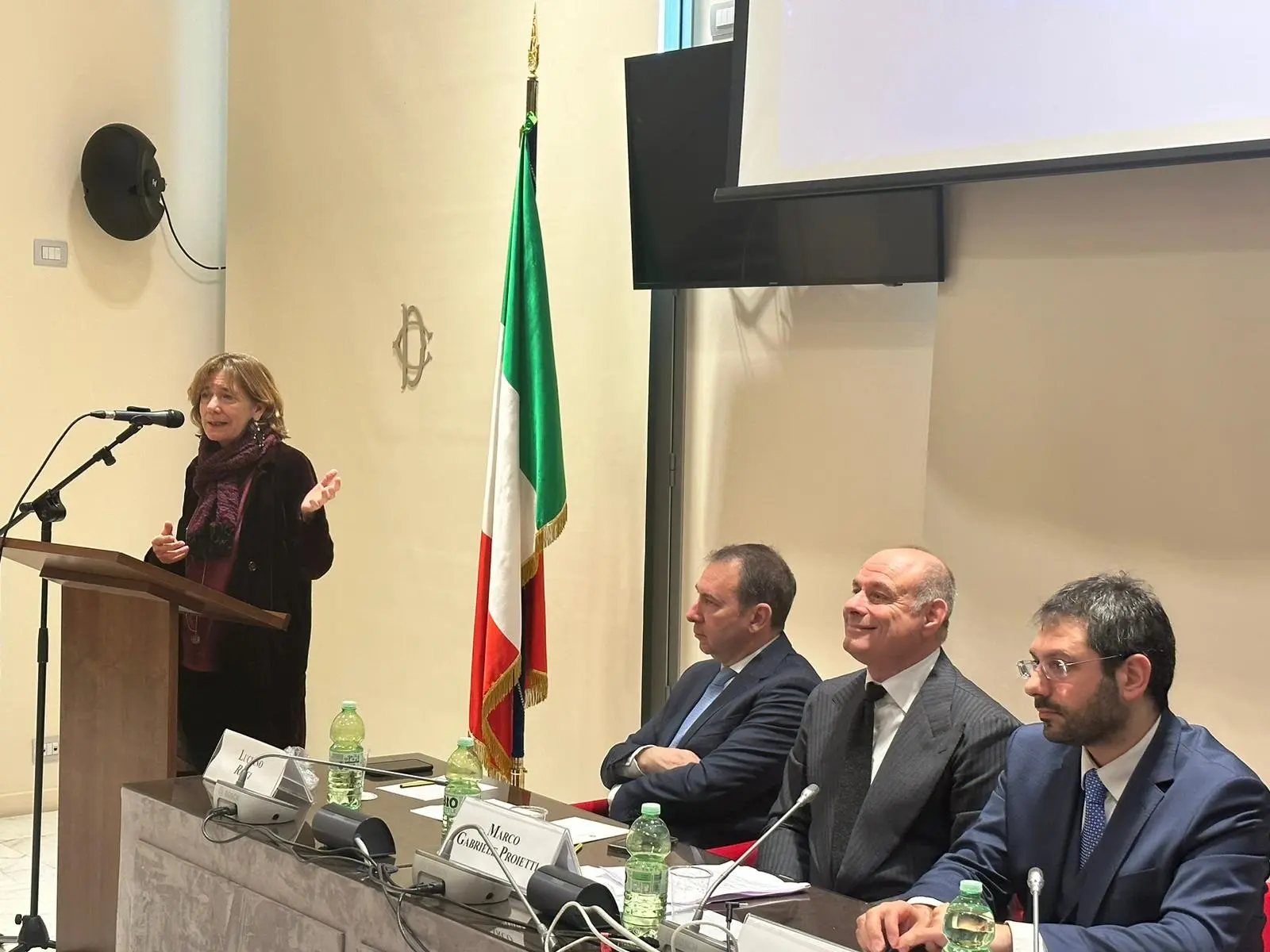 Nunzia Ciardi, vice-direttore dell’Agenzia per la cybersicurezza nazionale durante il suo intervento alla presentazione della Cyber Security Italy Foundation a Roma il 26 gennaio 2023 presso la Camera dei deputati