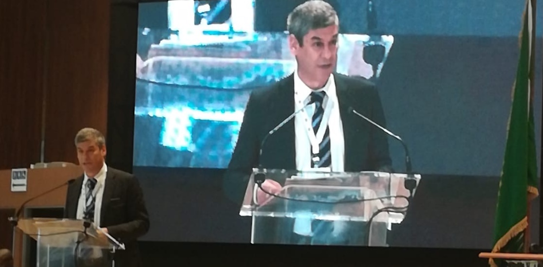 Alessio Quaranta (dg Enac) durante il suo intervento il 13 novembre 2019 a Dakar in Senegal alle celebrazioni dei 50 anni Afcac (African Civil Aviation Commission)