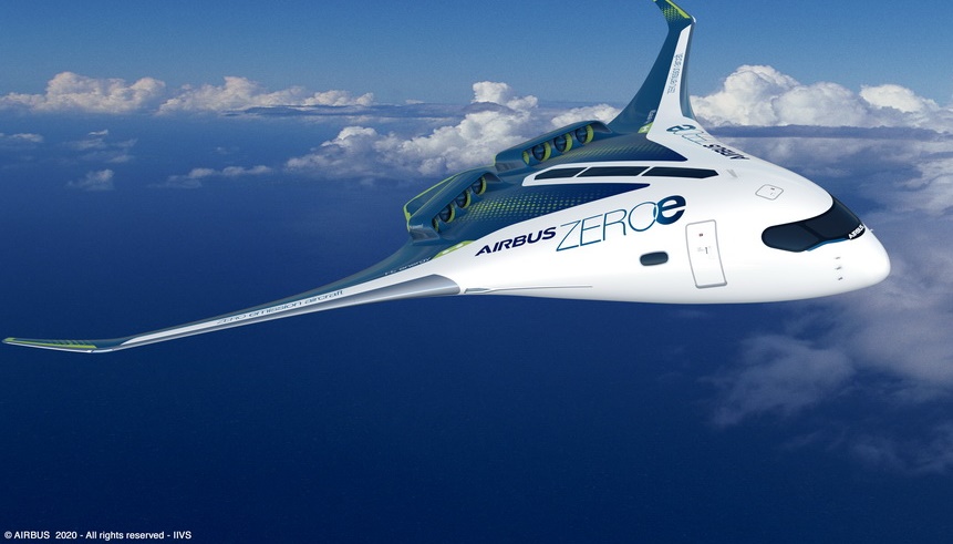 Airbus presenta tre nuove concezioni di aerei ad emissioni zero denominati in codice "ZEROe"