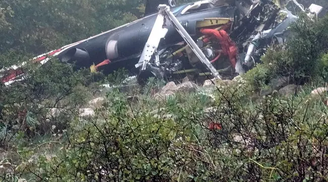 L'elicottero AW-109E della società Alidaunia precipitato in Puglia il 5 novembre 2022