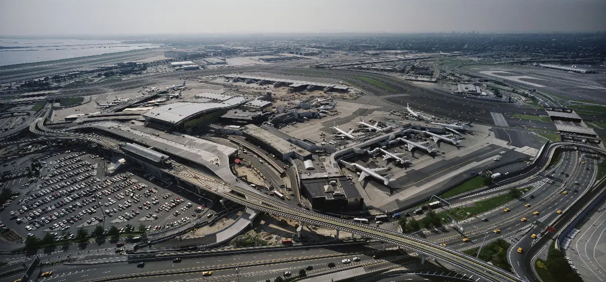 Aerial view of John F. Kennedy International Airport