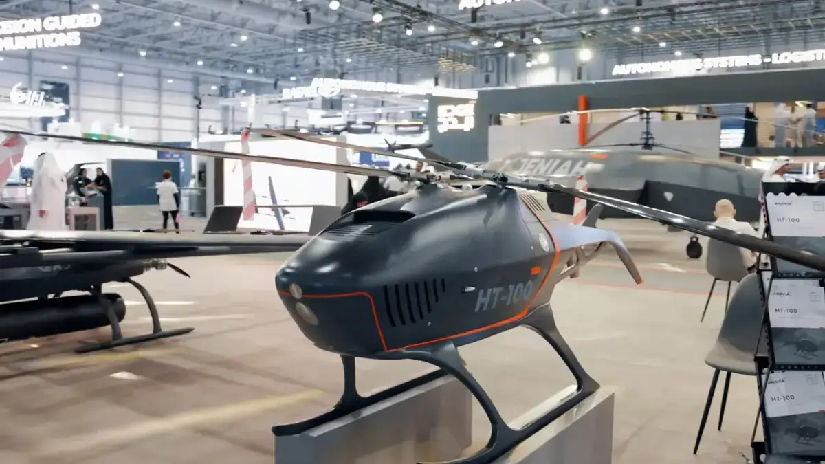 The HT-100 helicopter-drone manufactured by the Anavia company (Emirates Edge Group)