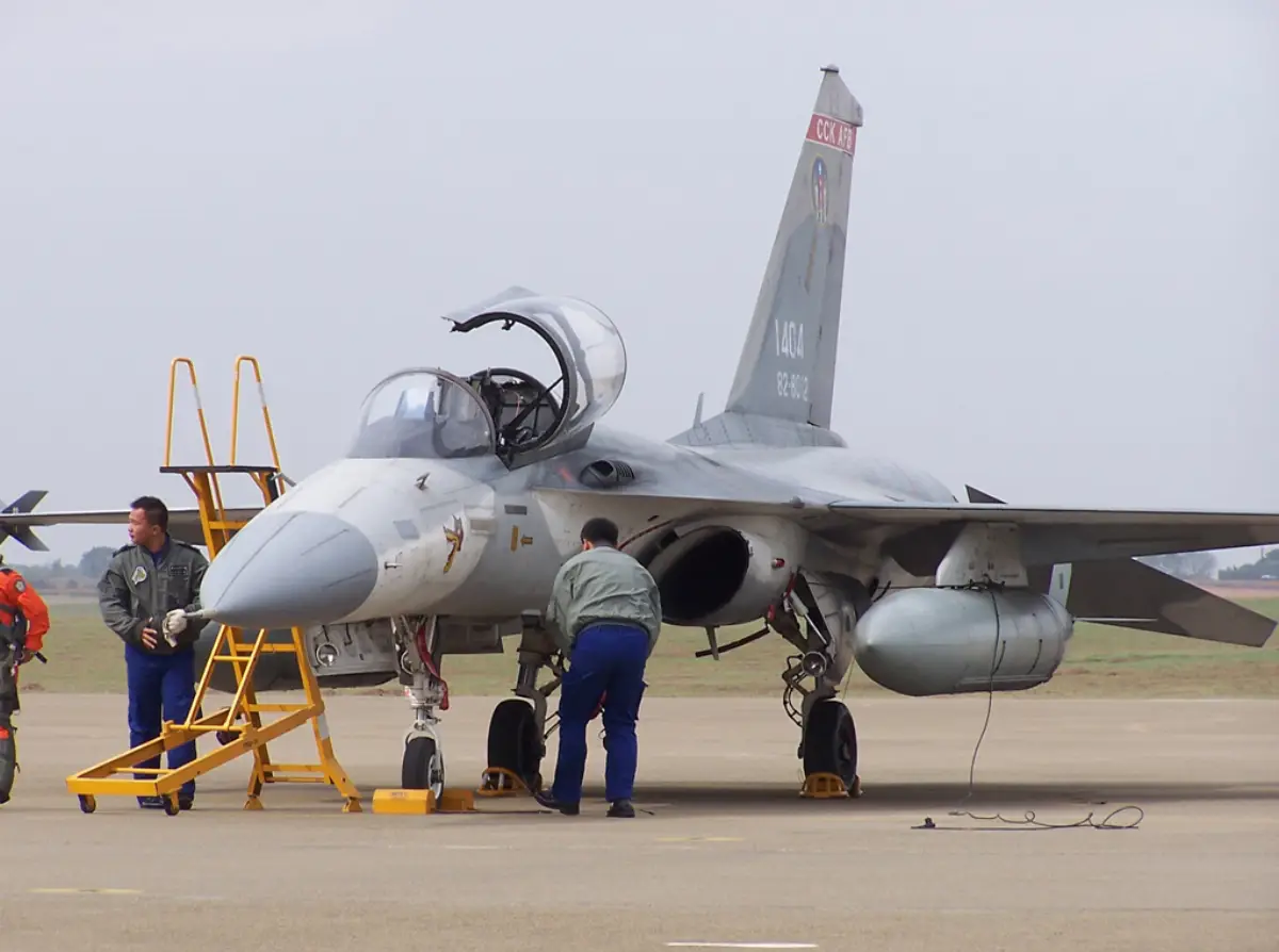 F-CK-1A fighter aircraft in service at the Taiwan Air Force