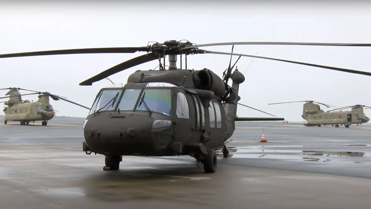 a Sikorsky UH-60V Black Hawk Helicopter