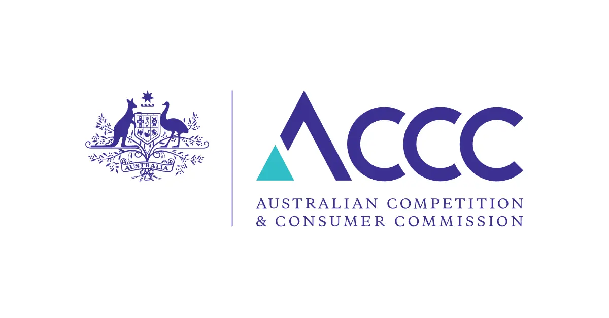 Logo dell'Australian Competition and Consumer Commission (Accc) che tutela i consumatori