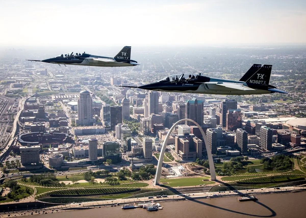 Two Boeing-Saab T-X aircraft