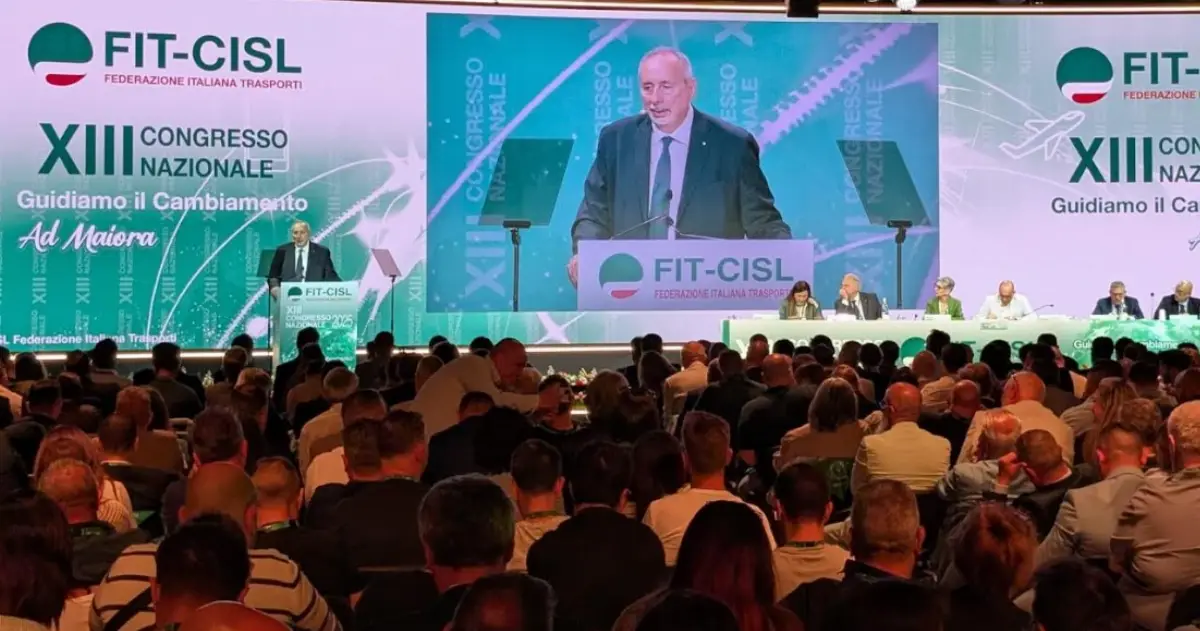 Il segretario generale Fit-Cisl, Salvatore Pellecchia, a margine della tavola rotonda “Insieme per il contrasto alle aggressioni del personale dei trasporti: quanto già fatto e quanto ancora da fare”, organizzata in occasione del XIII congresso nazionale in corso dal 27 al 30 maggio 2025 a Santa Margherita di Pula (Cagliari)