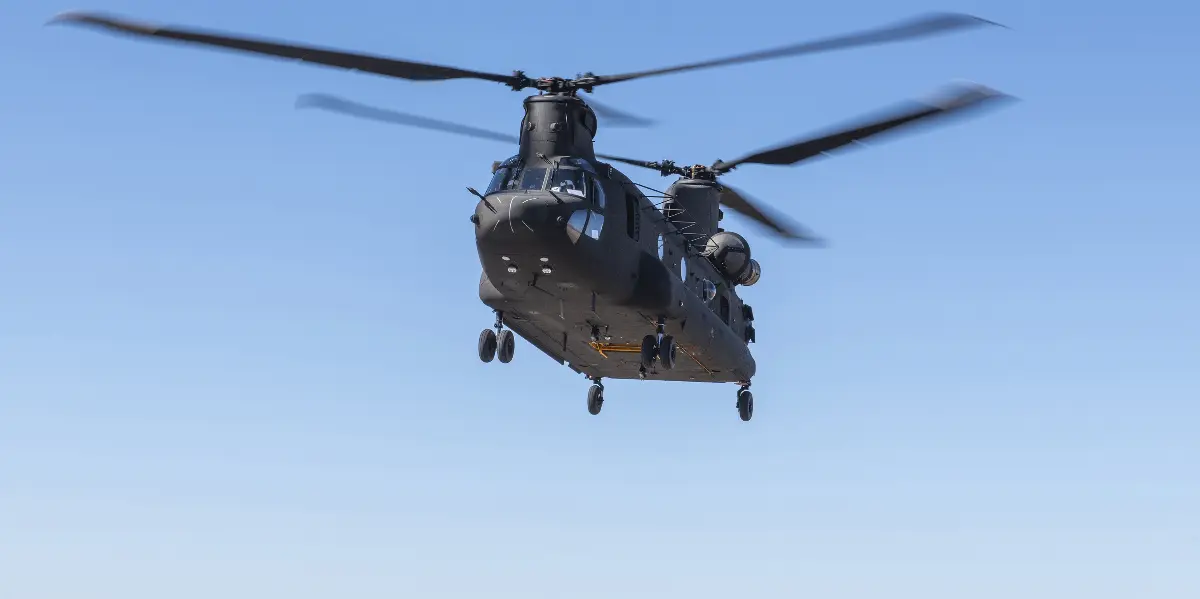 CH-47F Block II Chinook helicopter in flight